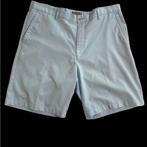 Peter Millar Crown Men's Matlock Blue & White Seersucker Performance Shorts- W38